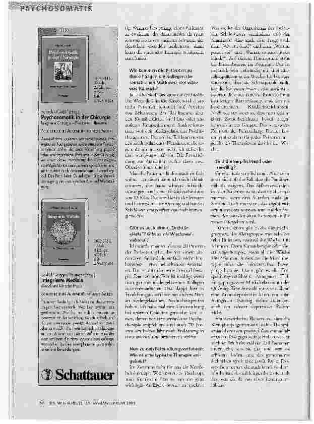 Vorschauseite 3: Unser Prinzip ist eine Beziehungsmedizin