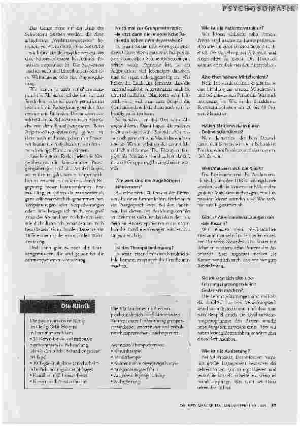 Vorschauseite 4: Unser Prinzip ist eine Beziehungsmedizin