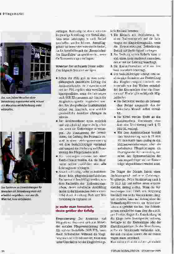 Vorschauseite 3: Assistenzleistungen für Menschen mit Behinderungen