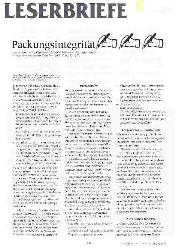 Vorschauseite 1: Packungsintegrität