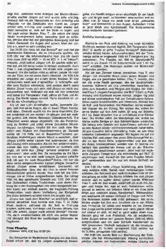 Vorschauseite 3: Pflegebericht über eine Examenswache