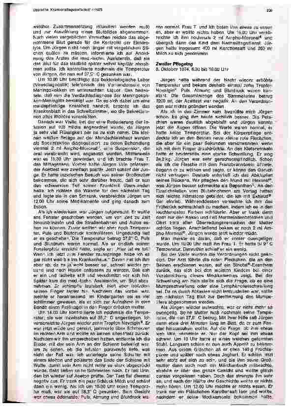 Vorschauseite 4: Pflegebericht über eine Examenswache