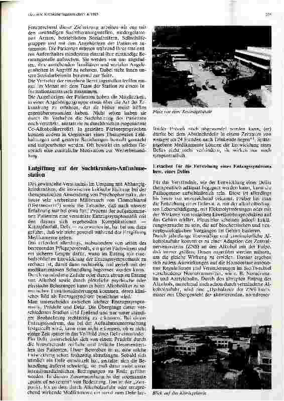 Vorschauseite 2: Alkoholikerbehandlung in der Landesklinik Nordschwarzwald