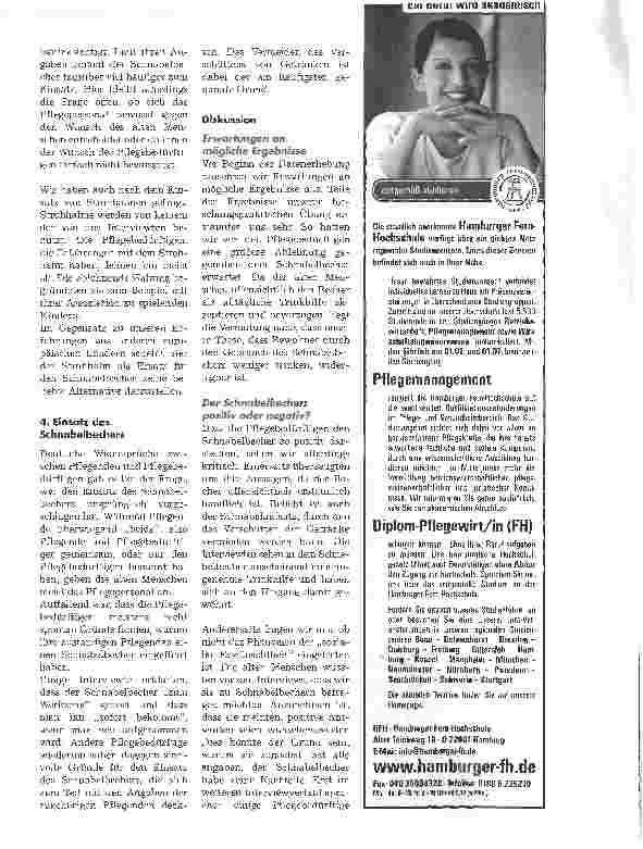 Vorschauseite 4: Der Schnabelbecher. Beliebtes oder überholtes Pflegehilfsmittel?