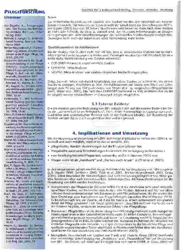 Vorschauseite 6: Evidence -based Nursing: Definition, Methoden, Umsetzung