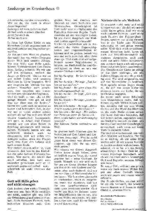 Vorschauseite 3: Es ist dir gesagt Mensch. .. Seelsorge im Krankenhaus