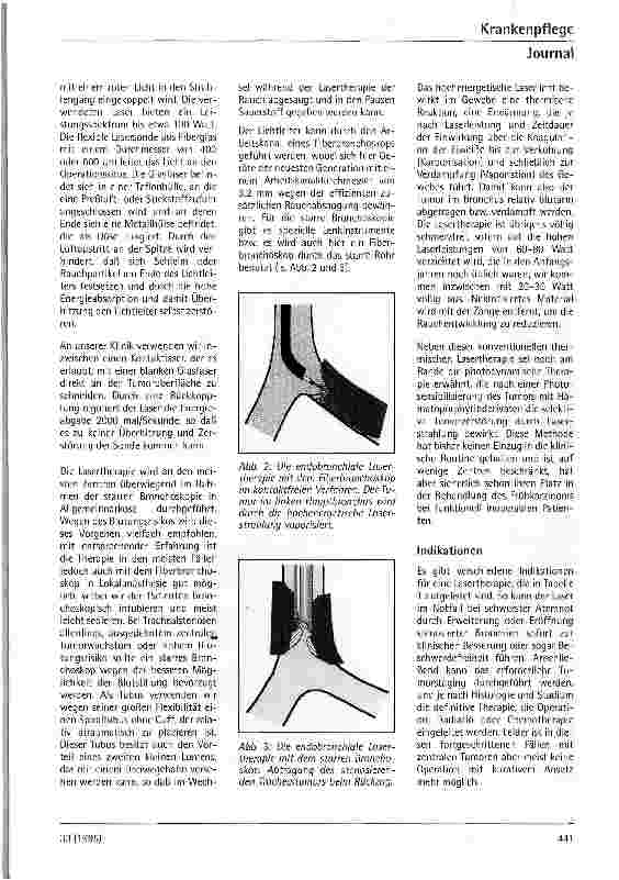 Vorschauseite 2: Möglichkeiten der endobronchialen Lasertherapie