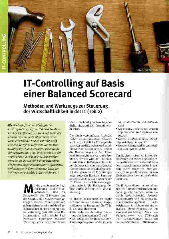 Vorschauseite 1: IT-Controlling auf Basis einer Balanced Scorecard