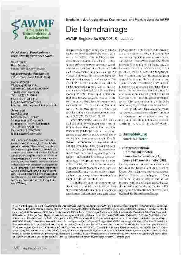 Vorschauseite 1: Die Harndrainage