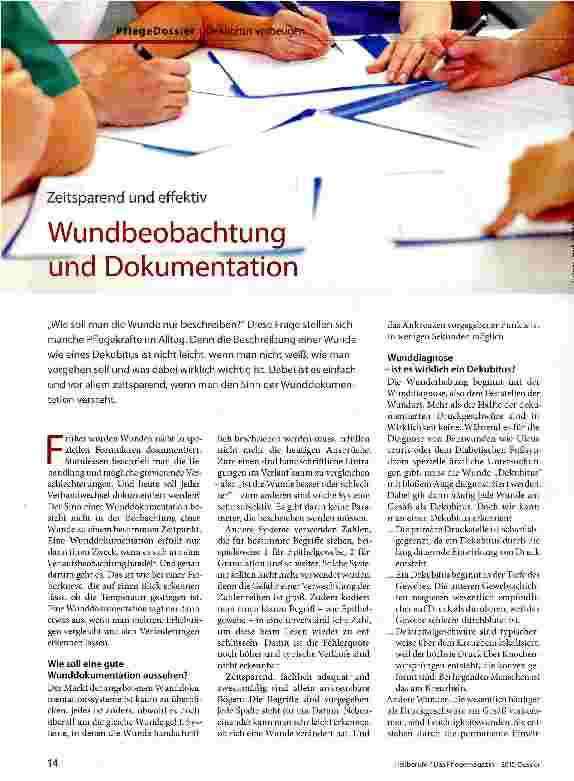 Vorschauseite 1: Wundbeobachtung und Dokumentation