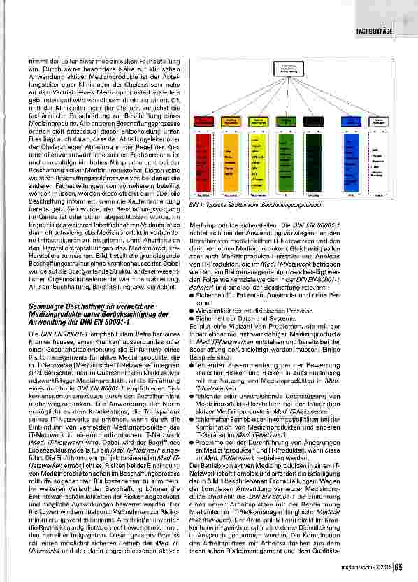Vorschauseite 2: Beschaffung von aktiven Medizin Produkten und Integration in Medizinische IT-Netzwerke unter Anwendung der DIN EN 80001-1