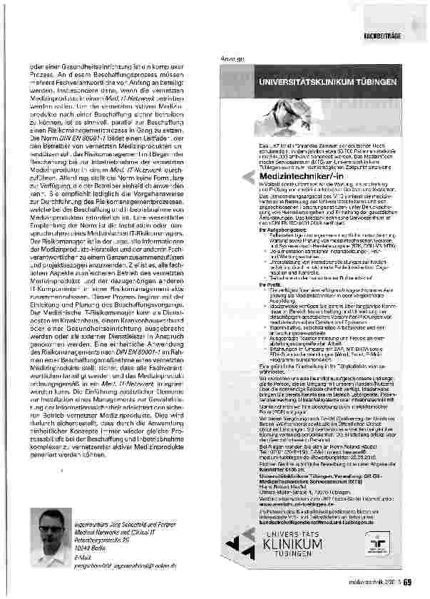 Vorschauseite 6: Beschaffung von aktiven Medizin Produkten und Integration in Medizinische IT-Netzwerke unter Anwendung der DIN EN 80001-1