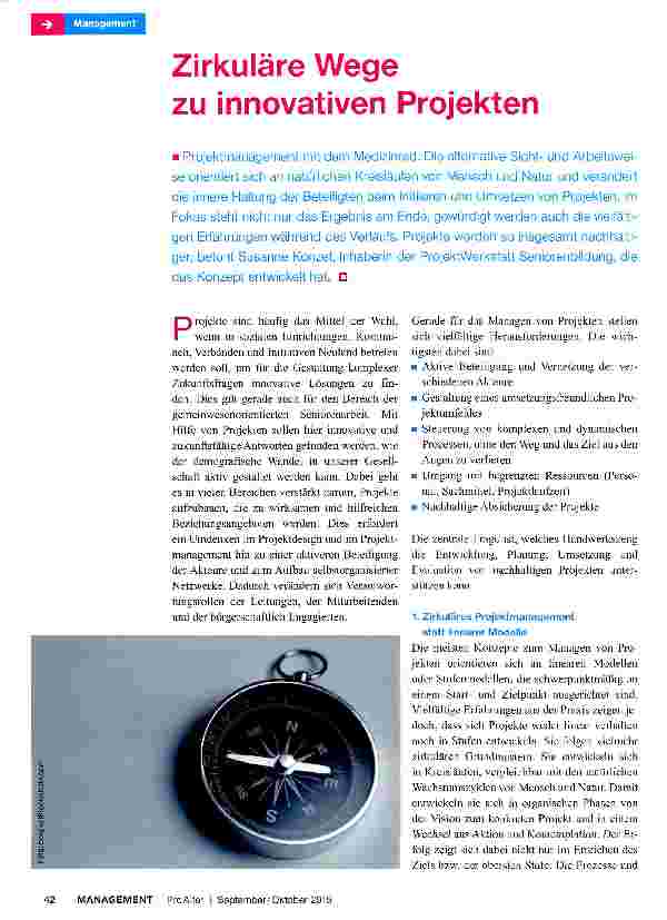 Vorschauseite 1: Zirkuläre Wege zu innovativen Projekten