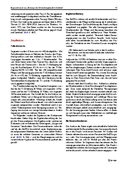 Vorschauseite 4: Begleitevaluation des „Bildungsund Entwicklungsprojekts Kinästhetik“