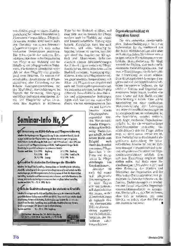 Vorschauseite 5: Altenund Pflegeheime im Umbruch