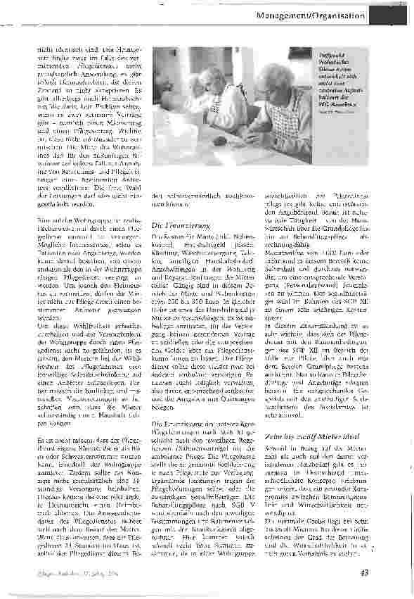 Vorschauseite 2: Ambulant betreute Wohngruppen ein zweites StandbeinTeill