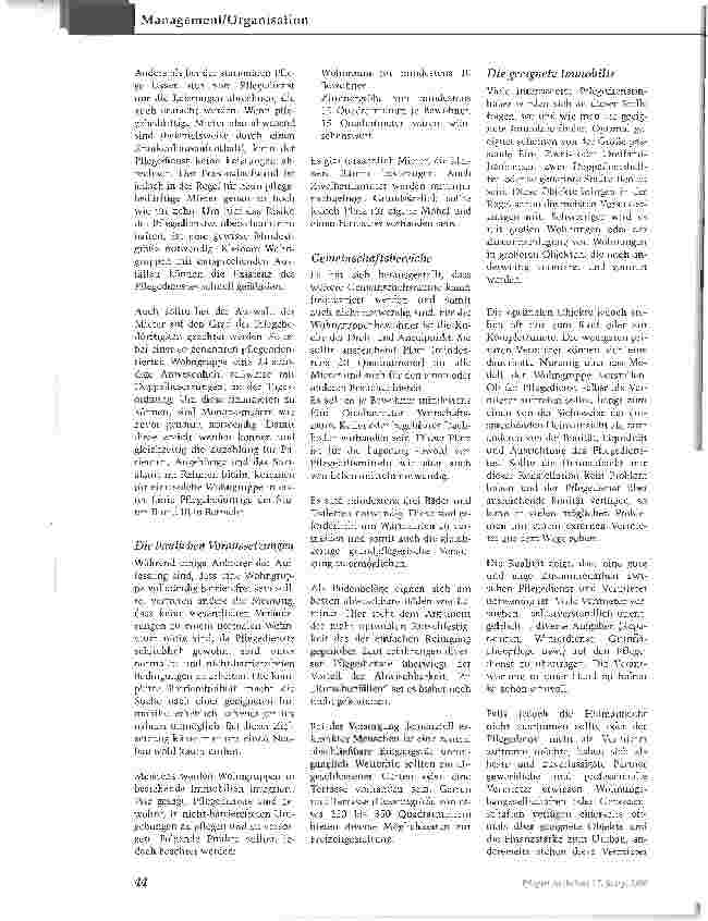 Vorschauseite 3: Ambulant betreute Wohngruppen ein zweites StandbeinTeill