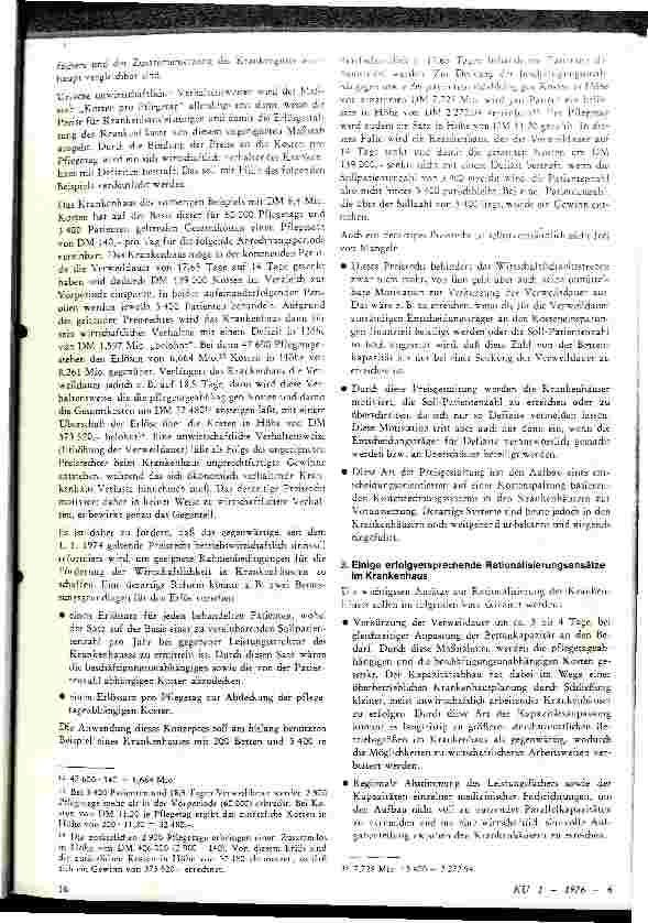 Vorschauseite 6: Zur Kostenentwicklung im Gesundheitswesen Entschließung der Gesundheitsministerkonferenz am 20/21.11.75 i.Berlin