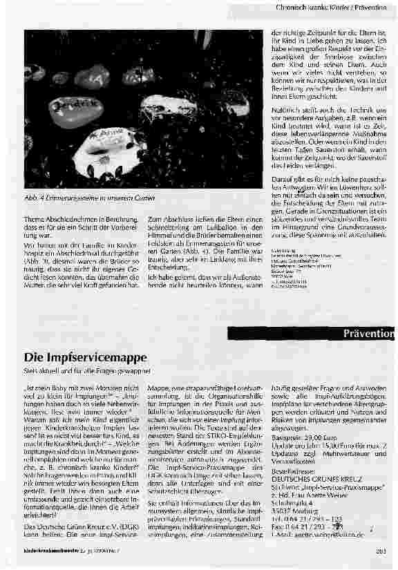 Vorschauseite 3: Chancen und Grenzen der stationären Kinderhospizarbeit