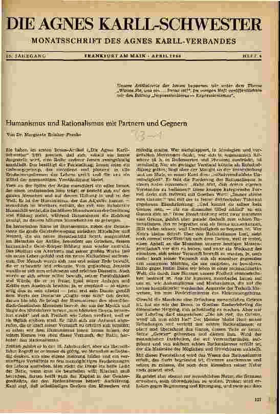 Vorschauseite 1: Humanismus und Rationalismus mit Partnern und Gegnern