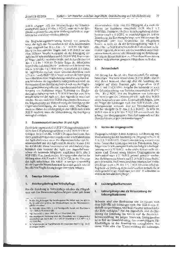 Vorschauseite 2: Schnittstellen zwischen Jugendhilfe (SGB VIII), Grundsicherung (SGB II) und Arbeitsförderung (SGB III)