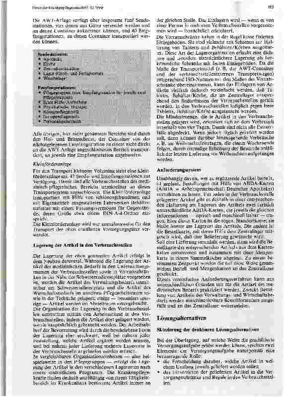 Vorschauseite 3: Der Einsatz von Versorgungsassistenten Bericht über ein Experiment zur Materialversorgung der medizinisch-pflegerischen Bereiche des Krankenhauses