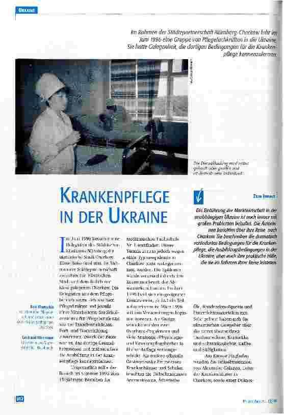 Vorschauseite 1: Krankenpflege in der Ukraine