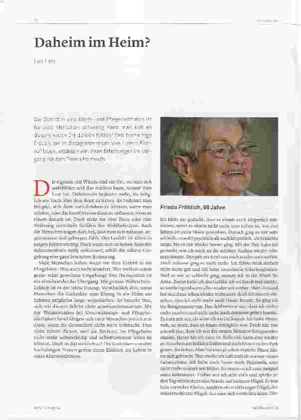 Vorschauseite 1: Daheim im Heim?