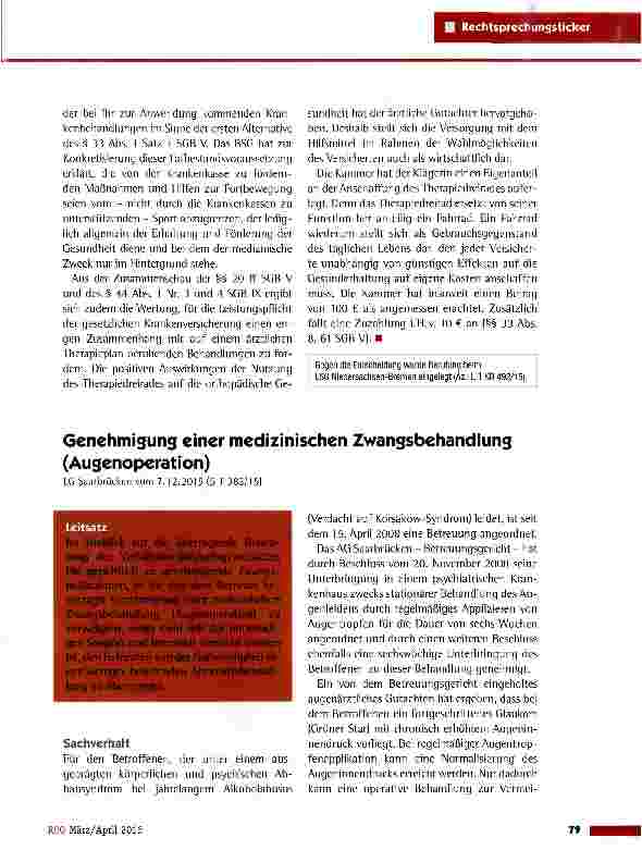 Vorschauseite 3: Versorgung mit einem Therapiedreirad SG Stadevom 9.11.2015 {S 29 KR 5/14)