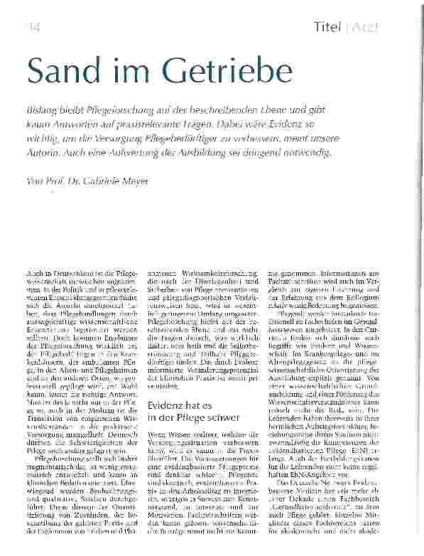 Vorschauseite 1: Sand im Getriebe