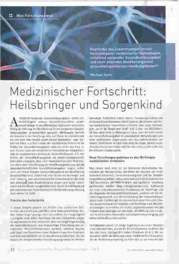 Vorschauseite 1: Medizinischer Fortschritt: Heilsbringer und Sorgenkind