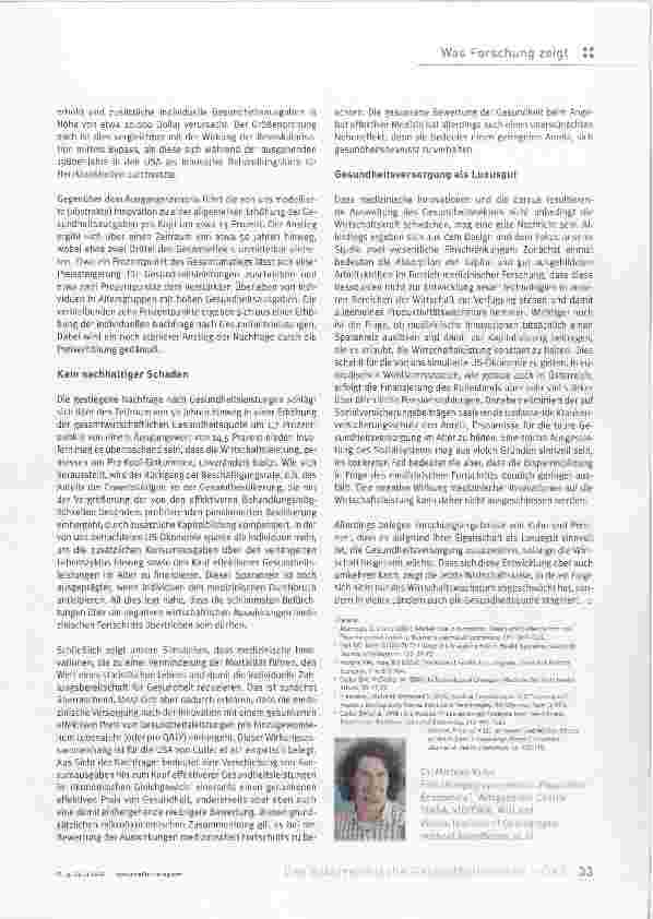Vorschauseite 2: Medizinischer Fortschritt: Heilsbringer und Sorgenkind