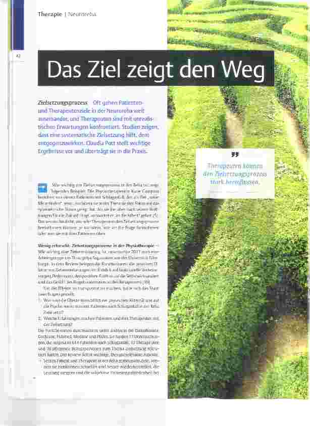Vorschauseite 1: Das Ziel zeigt den Weg