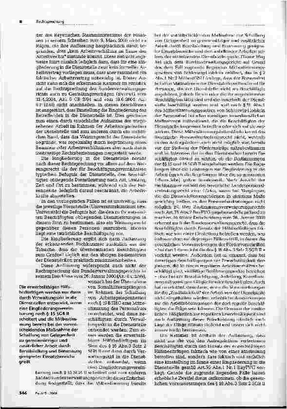 Vorschauseite 2: 1-Euro-Jobs als Einstellung/ Eingliederung in die Dienststelle