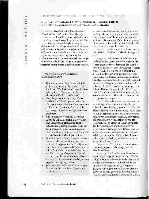 Vorschauseite 5: MÄRCHEN ALS TÜRÖFFNER ZU MENSCHEN MIT DEMENZ