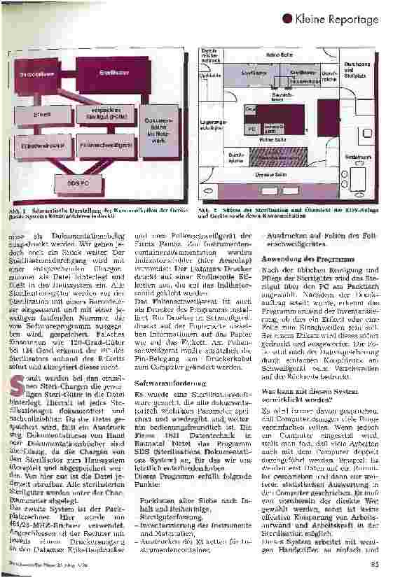 Vorschauseite 2: Einzug der EDV im Sterilisationsbereich
