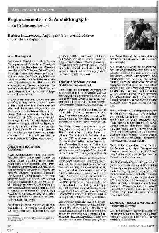Vorschauseite 1: Englandeinsatz im 3. Ausbildungsjahr Ein Erfahrungsbericht