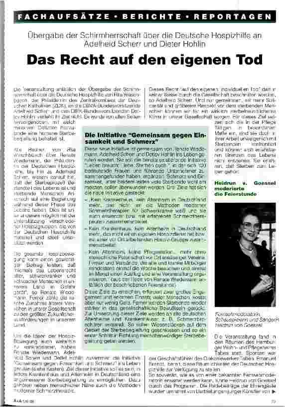 Vorschauseite 1: Das Recht auf den eigenen Tod