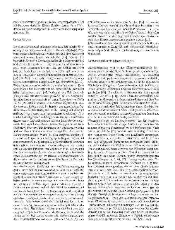 Vorschauseite 6: Kognitive Defizite bei Patienten mit alkoholbedingtem Korsakow-Syndrom
