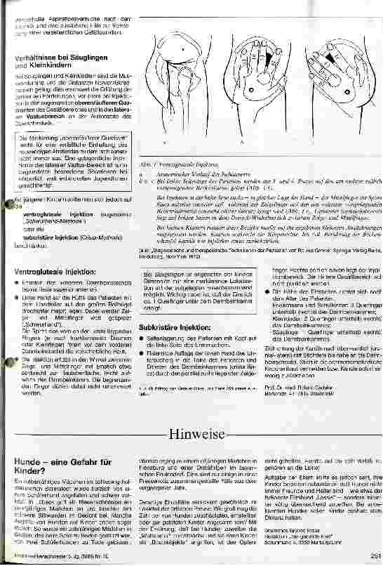 Vorschauseite 2: Zur Technik der intramuskulären Injektion bei Kindern Stellungnahme zur Technik der intramuskulären Injektion bei Kindern