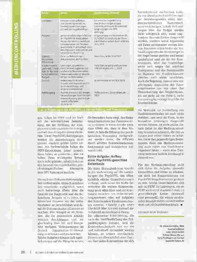 Vorschauseite 3: Der Übergang von PEPPzum PsychWG