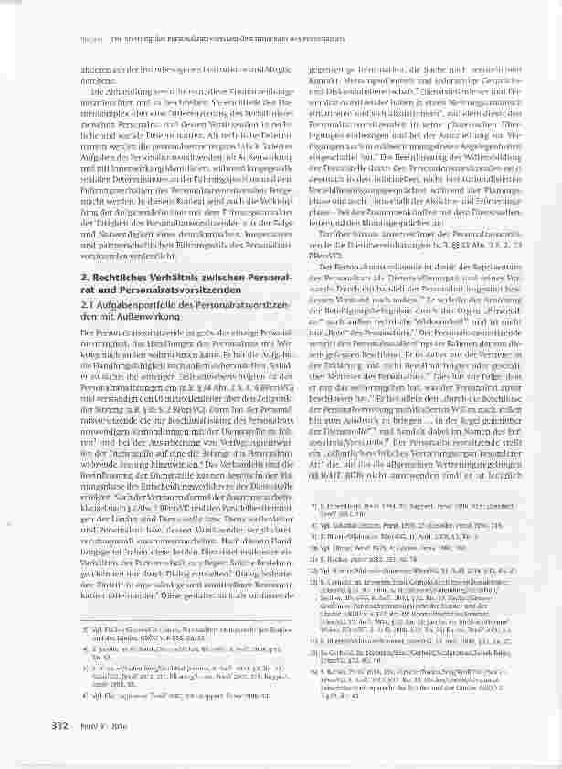 Vorschauseite 2: Die Stellung des Personalratsvorsitzenden innerhalb des Personalrats
