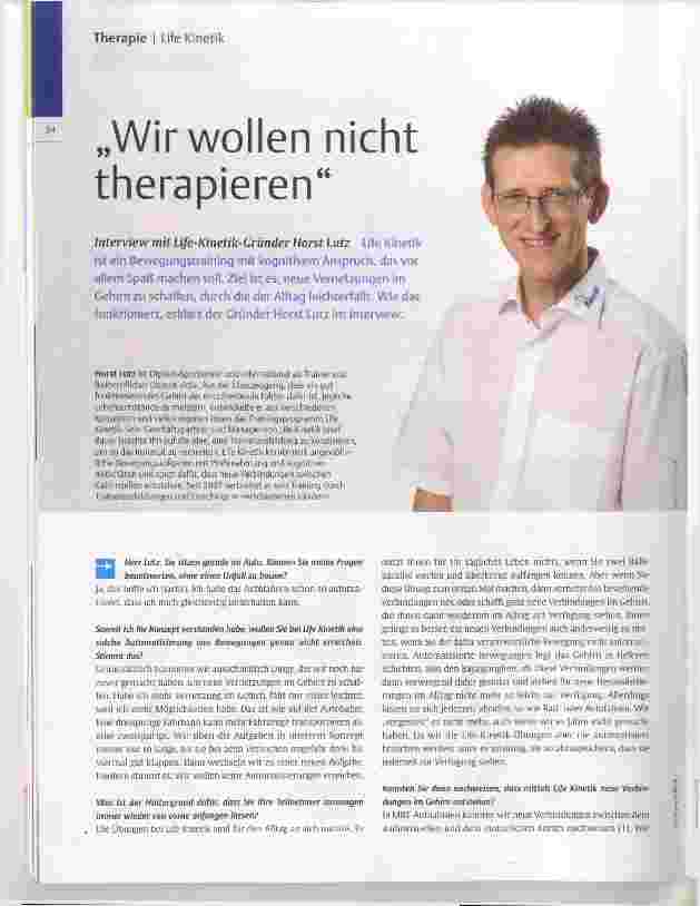 Vorschauseite 1: Wir wollen nicht therapieren