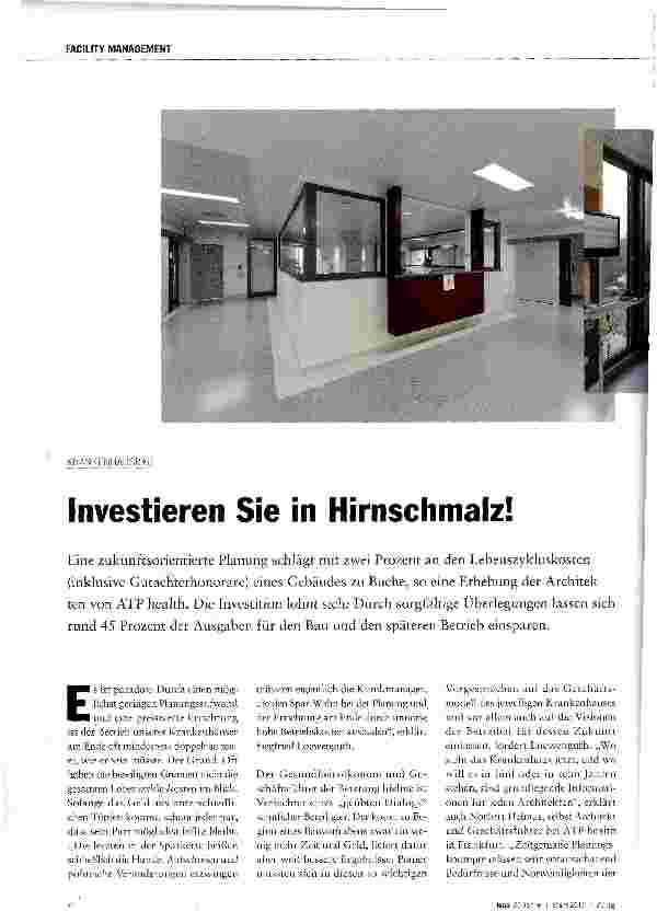 Vorschauseite 1: Investieren Sie in Hirnschmalz!