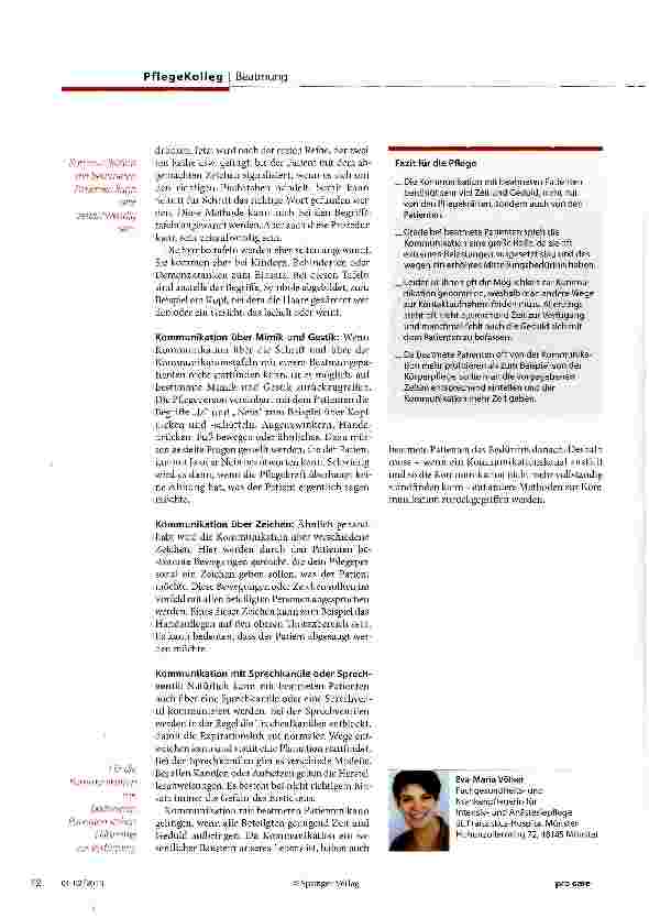 Vorschauseite 3: Mit beatmeten Patienten bewusst kommunizieren