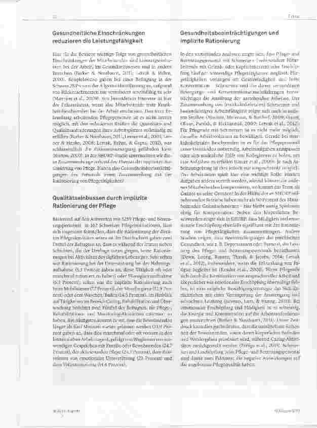 Vorschauseite 2: Wenn das Personal krank ist, leidet die Pflegequalität (Teil 2)