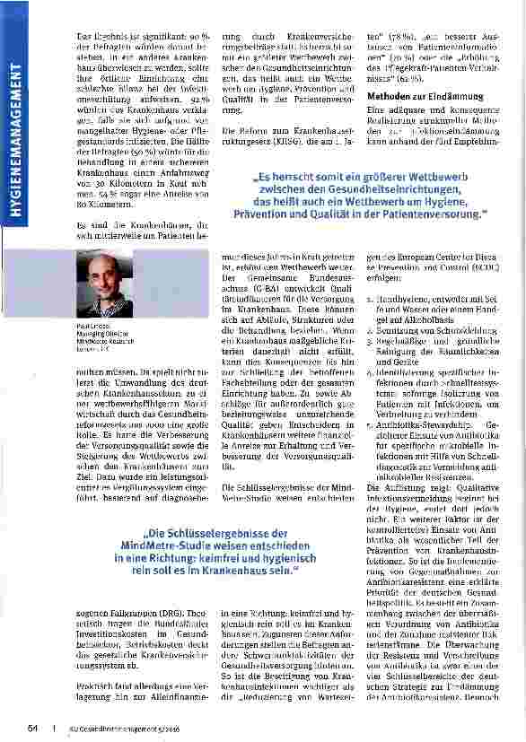 Vorschauseite 2: Studie zu den Top-Prioritäten im Krankenhaus