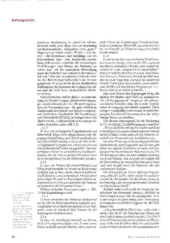 Vorschauseite 2: Belegärztliche Geburtsabteilungen -Ein Auslaufmodell