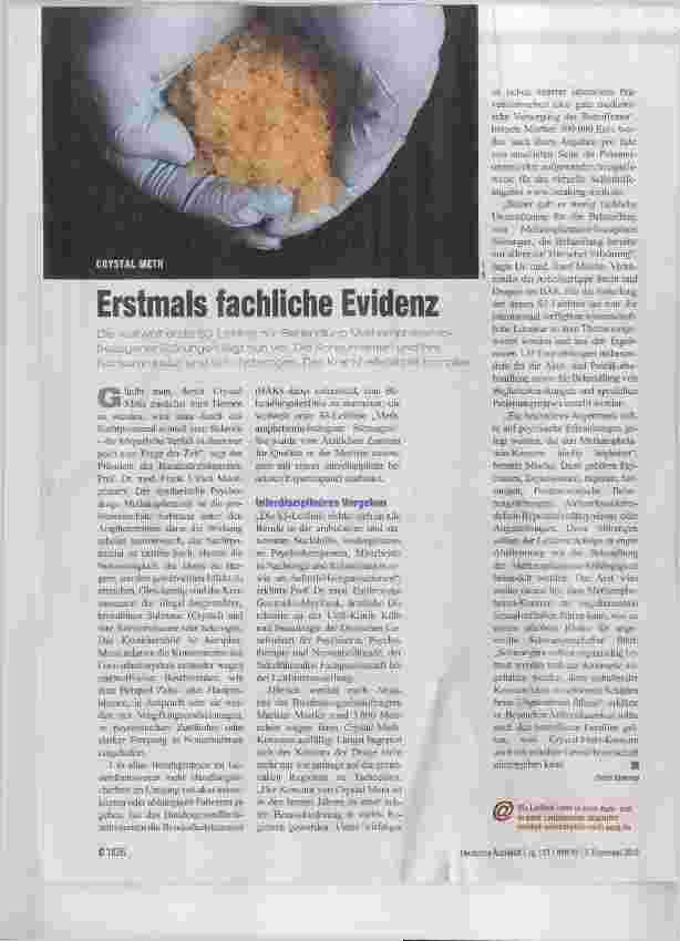 Vorschauseite 1: Erstmals fachliche Evidenz