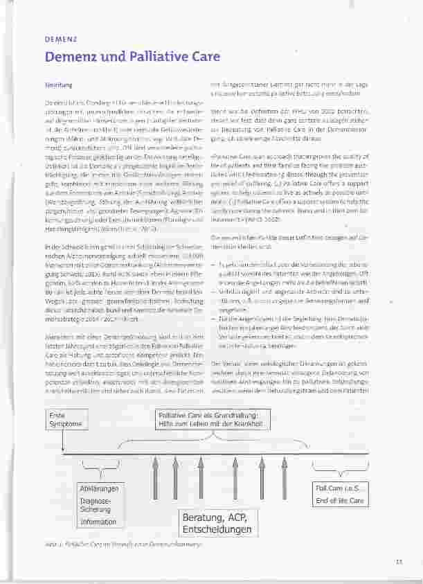Vorschauseite 1: Demenz und Palliative Care